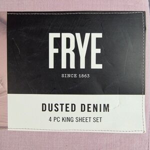 FRYE Dusted Denim‎ Extra Comfort Blend 4 PC King Sheet Set